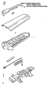 Page D Diagram and Parts List for 7677AT  Eureka Upright Vacuum
