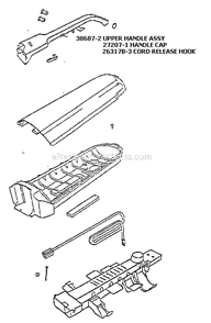 Page D Diagram and Parts List for 7677BT  Eureka Upright Vacuum