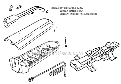 Page D Diagram and Parts List for 7679ATS  Eureka Upright Vacuum