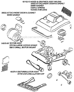 Page B Diagram and Parts List for 7679AT  Eureka Upright Vacuum