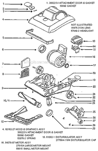 Page B Diagram and Parts List for 7679BT  Eureka Upright Vacuum