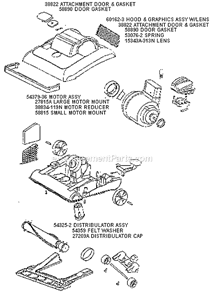 Page B Diagram and Parts List for 7680AT  Eureka Upright Vacuum