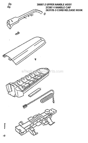 Page D Diagram and Parts List for 7680AT  Eureka Upright Vacuum