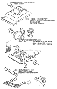 Page B Diagram and Parts List for 7682ATH  Eureka Upright Vacuum
