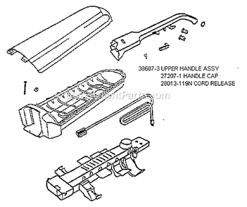 Page D Diagram and Parts List for 7683ATS  Eureka Upright Vacuum