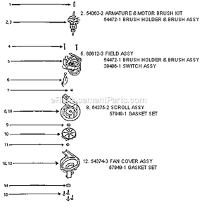 Page C Diagram and Parts List for 7685ATV  Eureka Upright Vacuum