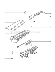 Page D Diagram and Parts List for 7686BH  Eureka Upright Vacuum