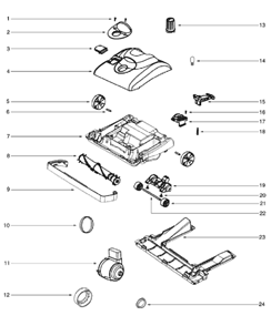 Page A Diagram and Parts List for 7773ATS  Eureka Upright Vacuum