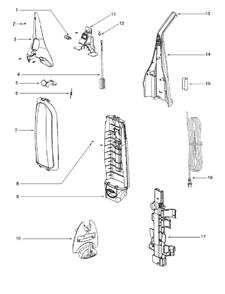 Page C Diagram and Parts List for 7773ATS  Eureka Upright Vacuum