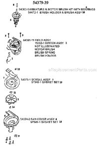 Part Location Diagram of 15182-1 Eureka Switch (Bravo)