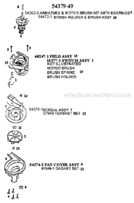 Page D Diagram and Parts List for 7820AT  Eureka Upright Vacuum