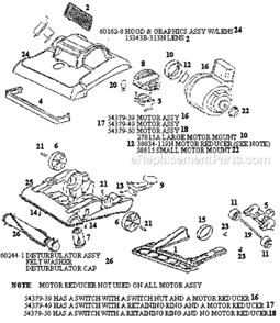 Page A Diagram and Parts List for 7880AT  Eureka Upright Vacuum