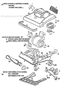 Page A Diagram and Parts List for 7890BTH  Eureka Upright Vacuum