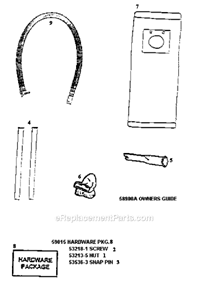 Page D Diagram and Parts List for 7890BTH  Eureka Upright Vacuum