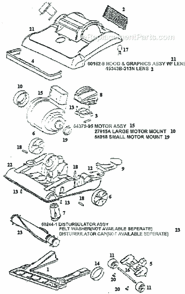 Page A Diagram and Parts List for 7890BTX  Eureka Upright Vacuum