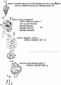 Page B Diagram and Parts List for 7890BTX  Eureka Upright Vacuum