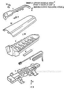 Page C Diagram and Parts List for 7890BT  Eureka Upright Vacuum