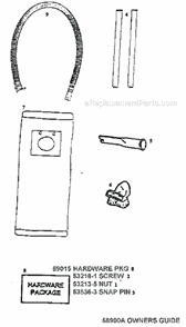 Page D Diagram and Parts List for 7890BT  Eureka Upright Vacuum