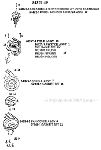 Page D Diagram and Parts List for 7891AT  Eureka Upright Vacuum