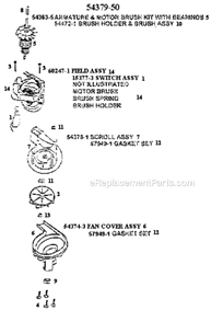 Page E Diagram and Parts List for 7891AT  Eureka Upright Vacuum