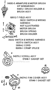 Page C Diagram and Parts List for 7893AT  Eureka Upright Vacuum