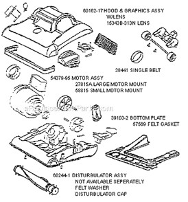 Page B Diagram and Parts List for 7896ATS  Eureka Upright Vacuum