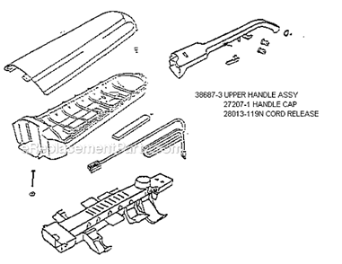 Page D Diagram and Parts List for 7896ATS  Eureka Upright Vacuum