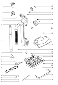 Part Location Diagram of 61176 Eureka Spring Package