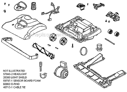 Page B Diagram and Parts List for 7975AT  Eureka Upright Vacuum