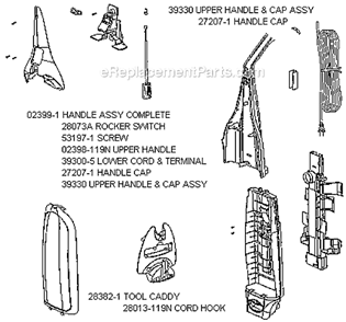 Page C Diagram and Parts List for 7976ATS  Eureka Upright Vacuum