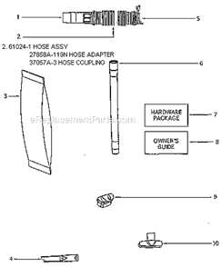 Page A Diagram and Parts List for 7980AT  Eureka Upright Vacuum