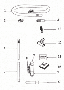 Page A Diagram and Parts List for 8803AVZ-1  Eureka Upright Vacuum