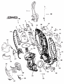 Page D Diagram and Parts List for 8803BVZ  Eureka Upright Vacuum