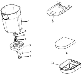 Page B Diagram and Parts List for 8806AVZ  Eureka Upright Vacuum