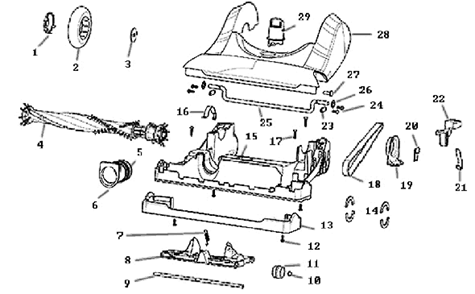 Page C Diagram and Parts List for 8806AVZ  Eureka Upright Vacuum