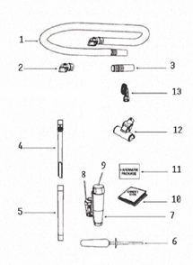 Part Location Diagram of 79994 Eureka Turbo Nozzle Assembly