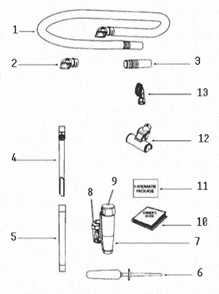 Page A Diagram and Parts List for 8807AVZ-1  Eureka Upright Vacuum