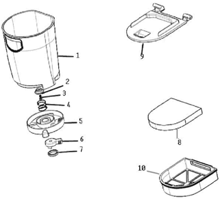 Page B Diagram and Parts List for 8807AVZ-1  Eureka Upright Vacuum