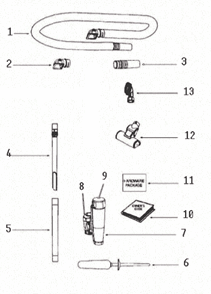 Page A Diagram and Parts List for 8851AVZ-2  Eureka Upright Vacuum