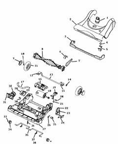 Page C Diagram and Parts List for 8851AVZ-2  Eureka Upright Vacuum
