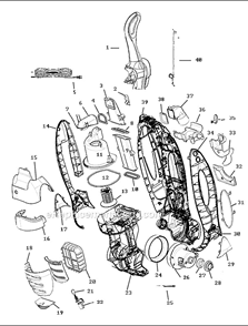 Part Location Diagram of 78417-1 Eureka Front Tube & Gasket Assembly