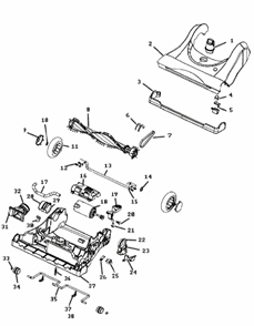 Page C Diagram and Parts List for 8852AVZ-1  Eureka Upright Vacuum