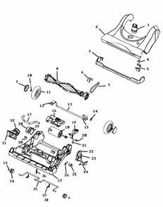 Page C Diagram and Parts List for 8852AVZ-2  Eureka Upright Vacuum