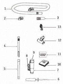 Page A Diagram and Parts List for 8852AVZ  Eureka Upright Vacuum