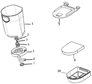 Page B Diagram and Parts List for 8852AVZ  Eureka Upright Vacuum