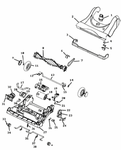 Page C Diagram and Parts List for 8852AVZ  Eureka Upright Vacuum