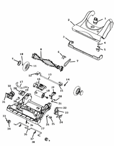 Page C Diagram and Parts List for 8852BVZ-1  Eureka Upright Vacuum
