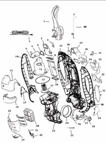 Page C Diagram and Parts List for 8852BVZ  Eureka Upright Vacuum