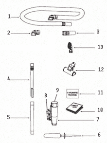 Page A Diagram and Parts List for 8852DVZ-1  Eureka Upright Vacuum