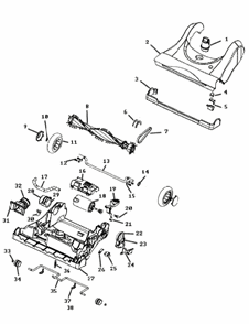 Page C Diagram and Parts List for 8852DVZ  Eureka Upright Vacuum